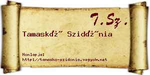 Tamaskó Szidónia névjegykártya